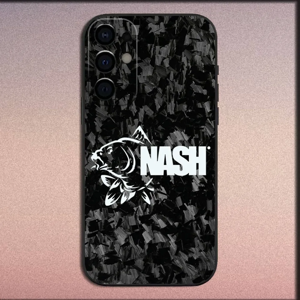 Carbon Fiber Pattern N-Nash Phone Case For Samsung S25 S24 S21 S22 S23 S30 Ultra S20 Plus Fe Lite Note 10 9 5G Black Soft Cover