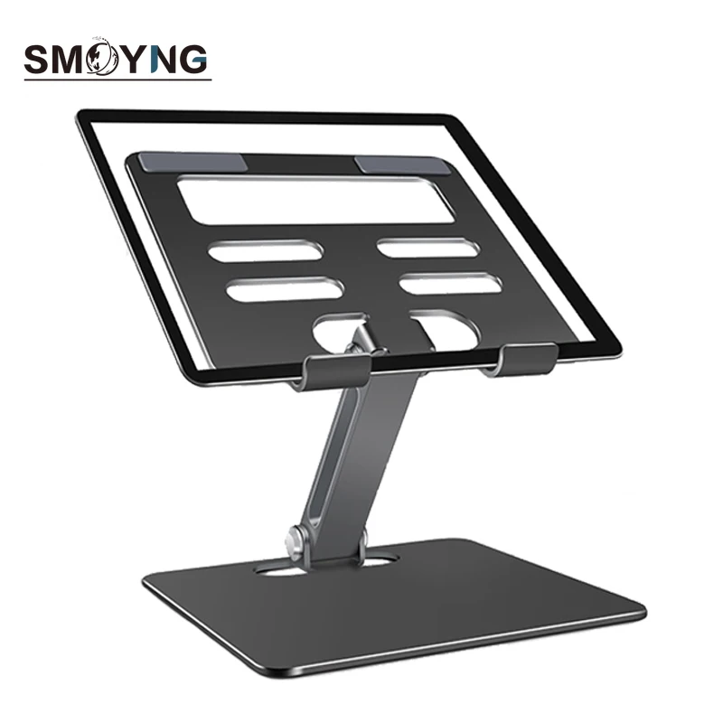 smoyng aluminum alloy foldable desk tablet phone stand metal holder portable support for ipad pro 12 9 desktop mount bracket free global shipping