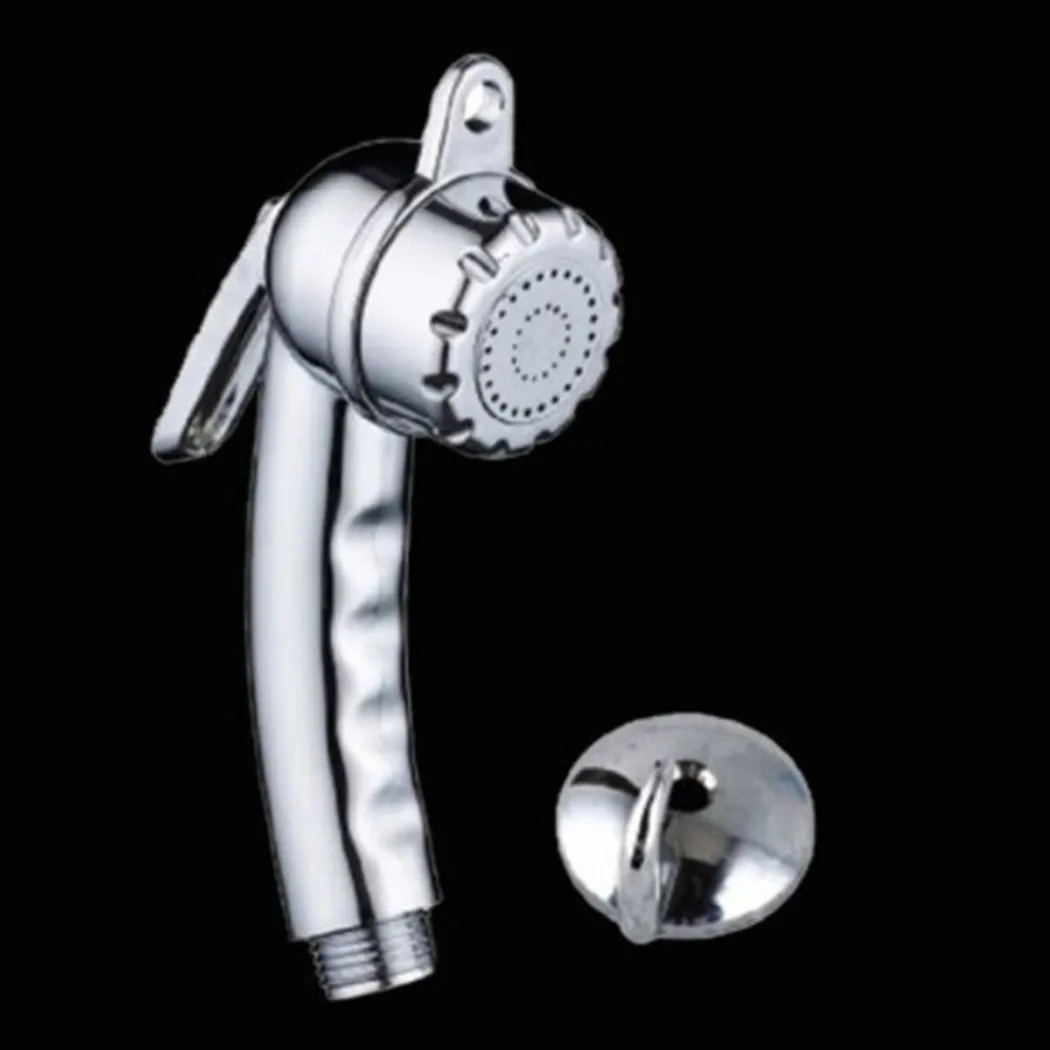 

Chrome-colored Shower Head 1/2 With Start / Stop Button Bidet Shower Toilet Small Nozzle Bathroom Kitchen Faucet Tap