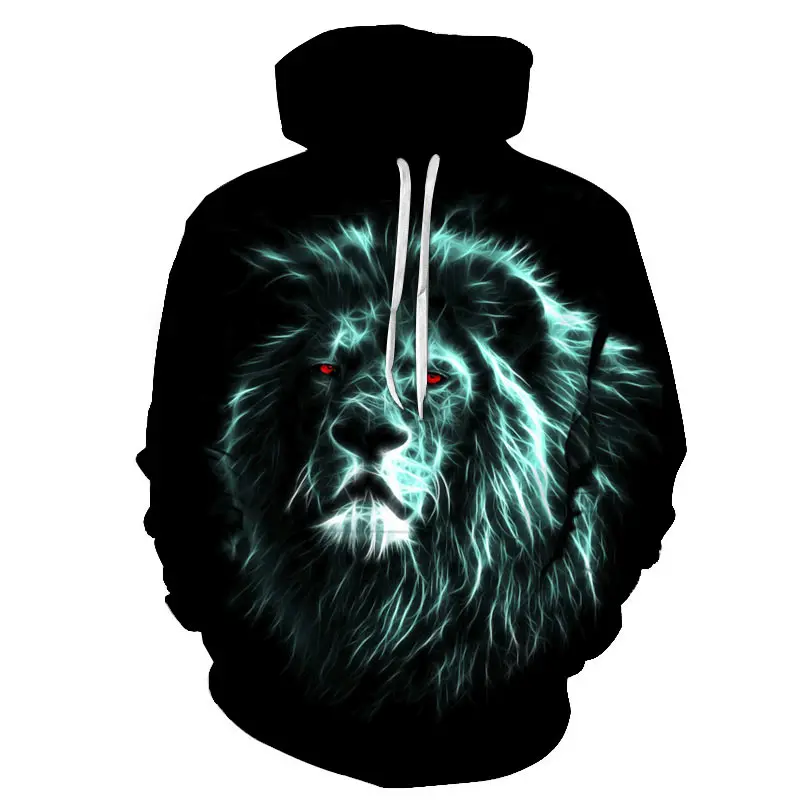 

Весенняя модная мужская толстовка с 3D принтом льва, уличный пуловер в стиле Харадзюку, осенняя толстовка, куртка, спортивная одежда, Толстовка Оверсайз