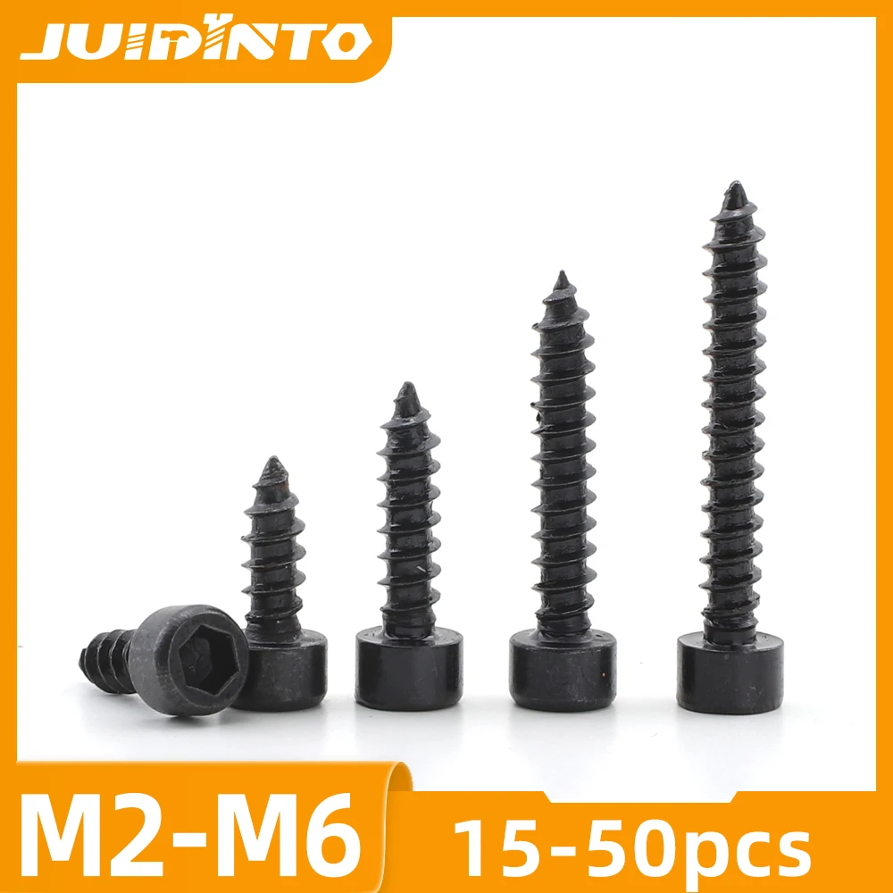 

JUIDINTO Саморезы черные углеродистая сталь M2-M6