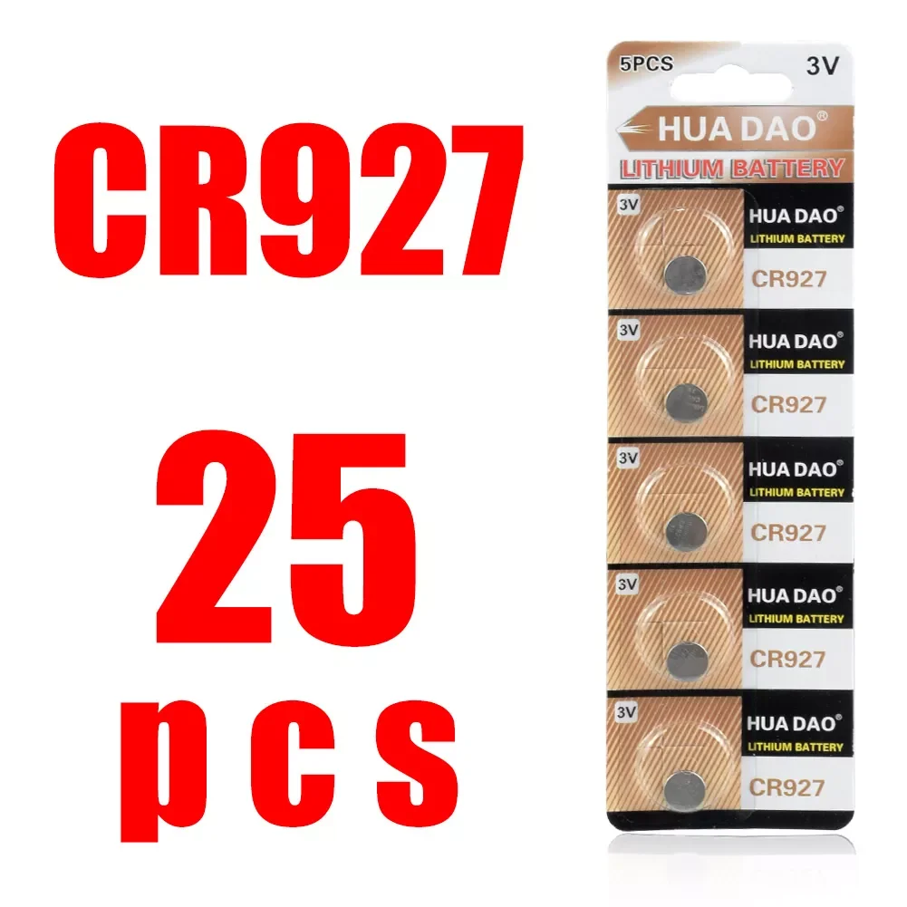 

NEW 25PCS/LOT New CR927 Lithium Battery 3V DL927 BR927 KCR927 CR 927 Button Cell Batteries for Watch Toy Computer Calculator Con
