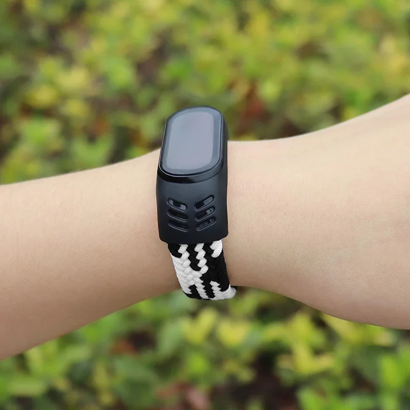 Браслет для xiaomi Mi band 7 6 эластичный нейлоновый Плетеный соло-браслет ремешок Miband4 5