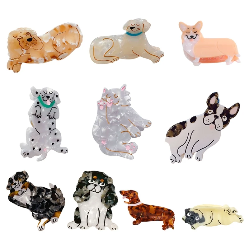 

Animal Shape Hair Claw Clips Non Slip Hair Jaw Clamps Acetate for CAT Dog Catch Barrettes Cute Ponytail Holder for Girl