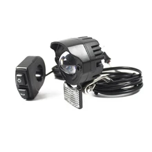 EBKE 전기 자전거 알루미늄 헤드 라이트 방수 스위치 (경적 포함) 12V 24V 36V 48V 52V 60V 72V 9W 고출력 LED 니어 라이트