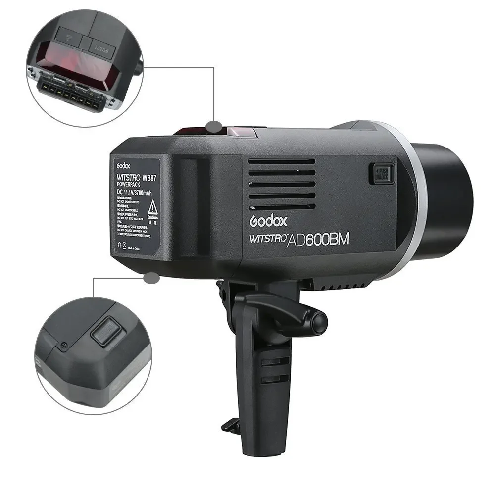 Godox AD600BM Портативная студийная вспышка 600 Вт Беспроводная связь Bowens для DSLR и