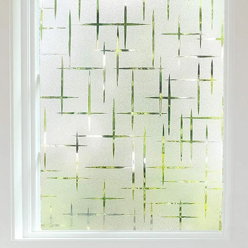 

Frosted Window Film Non-Adhesive Privacy for Glass Windows Static-Cling Decorative Window Cling for Home Office UV Protection