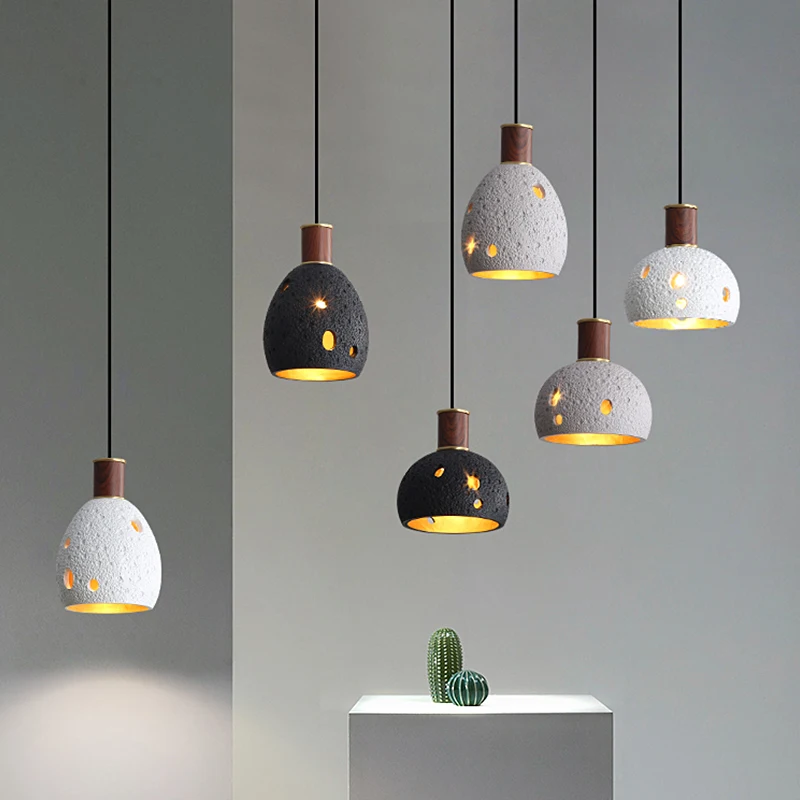 

Nordic Copper LED Pendant Light Restaurant Nordic Bar Cafe Window Bedroom Bedside Lamp Designer Art Hollow Pendant Lamp Lighting