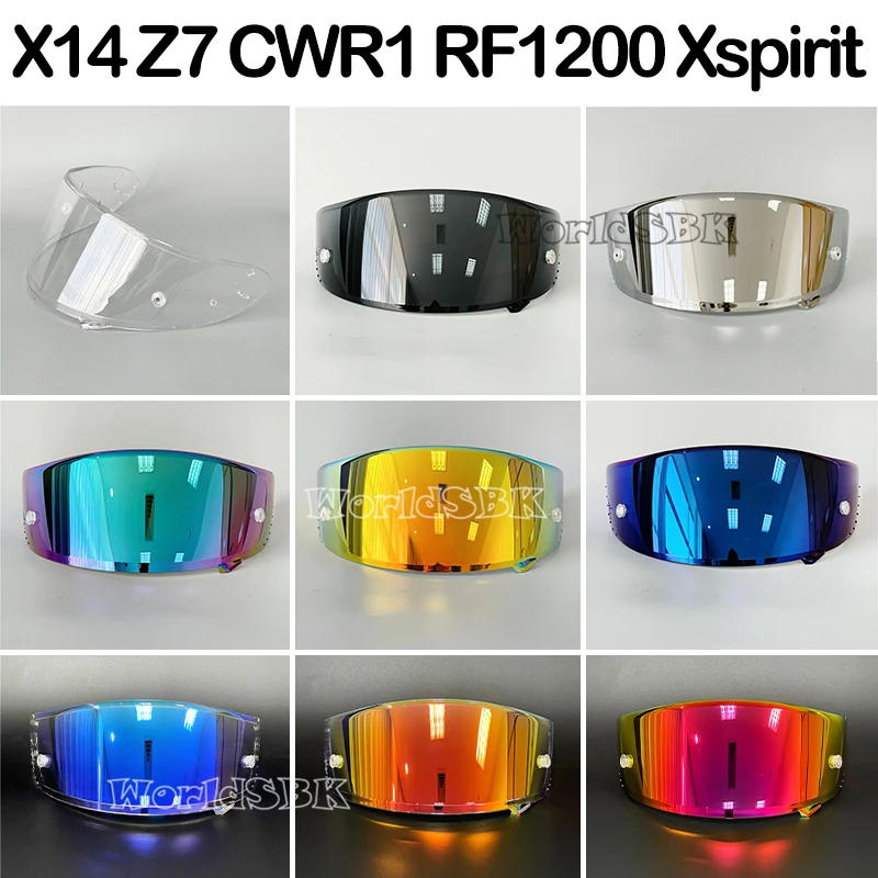 Motorcycle helmet Lens Anti-UV PC visor Lens Model case for SHOEI X14 X-14 Z7 Z-7 X-Spirit 3 full face helmet visor mirror Lens