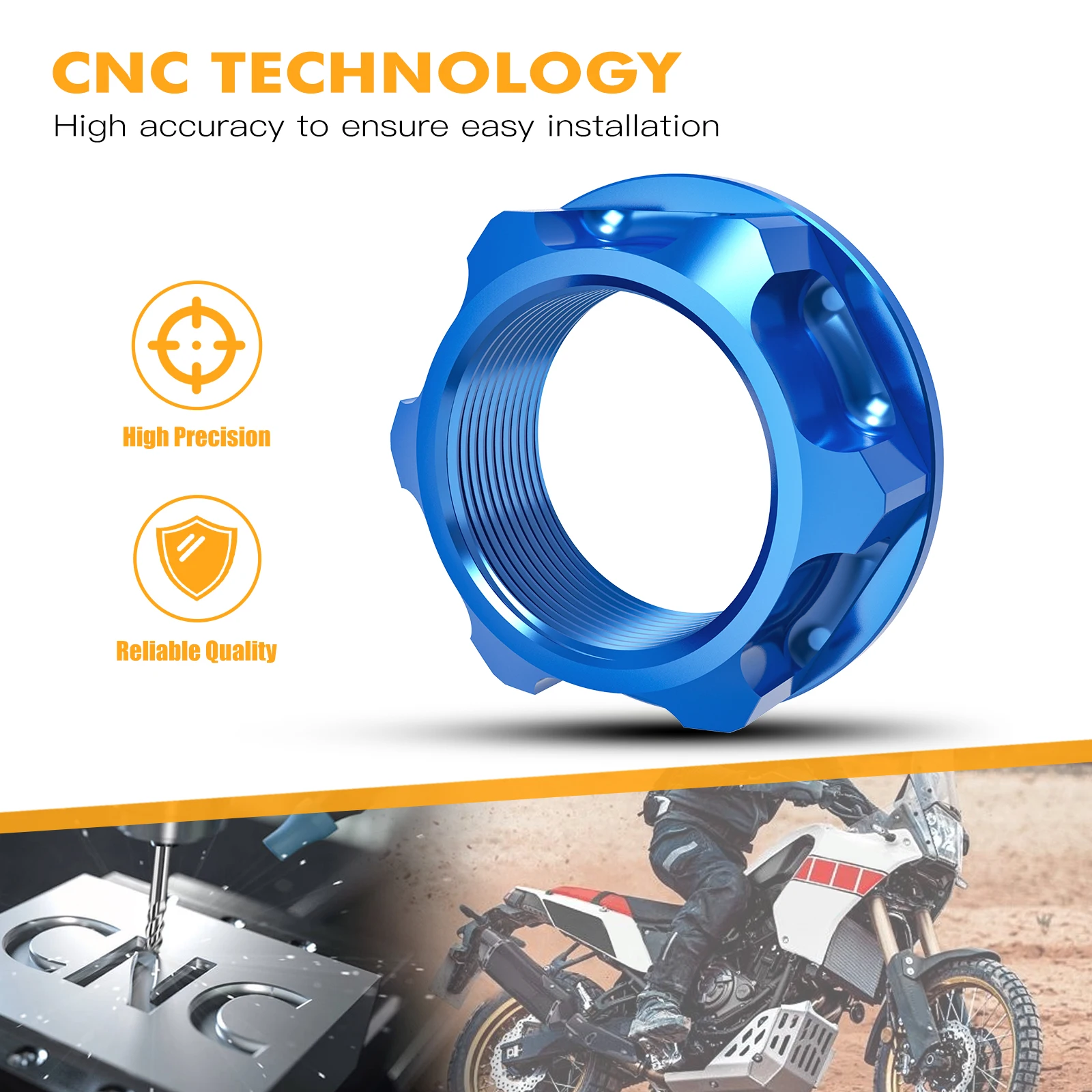 Фото Для Yamaha YZ125 YZ250 1994-2020 YZ250F YZ450F WR250F WR450F 2003-2020 Винт гайки штока рулевого управления YZ 125X 250X 250FX 450FX 400 426F №5
