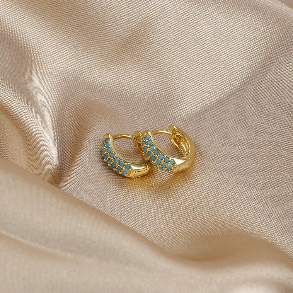 Роскошные маленькие серьги-кольца Huggie из нержавеющей стали для женщин