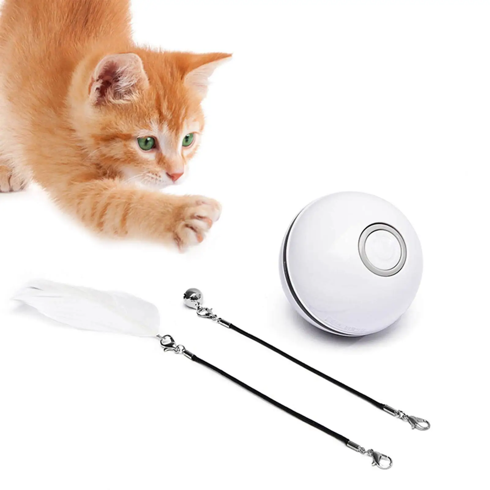

Smart Cat Toys Electric Cat Ball Automatic Rolling Ball Cat Interactive Toys Training Self-moving Kitten Toys For Indoor Playing
