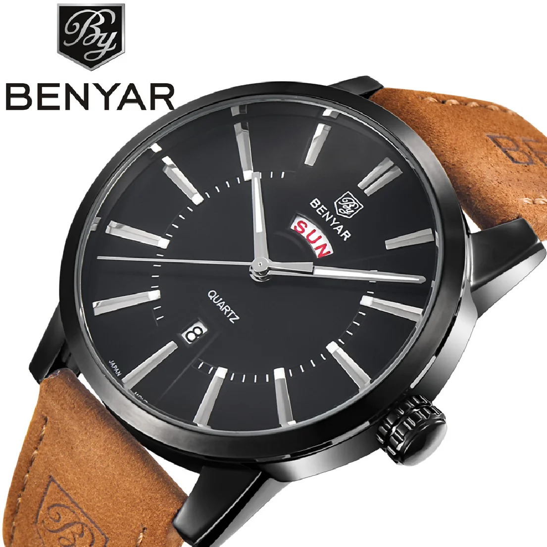 

Часы наручные BENYAR Мужские кварцевые, брендовые люксовые популярные деловые