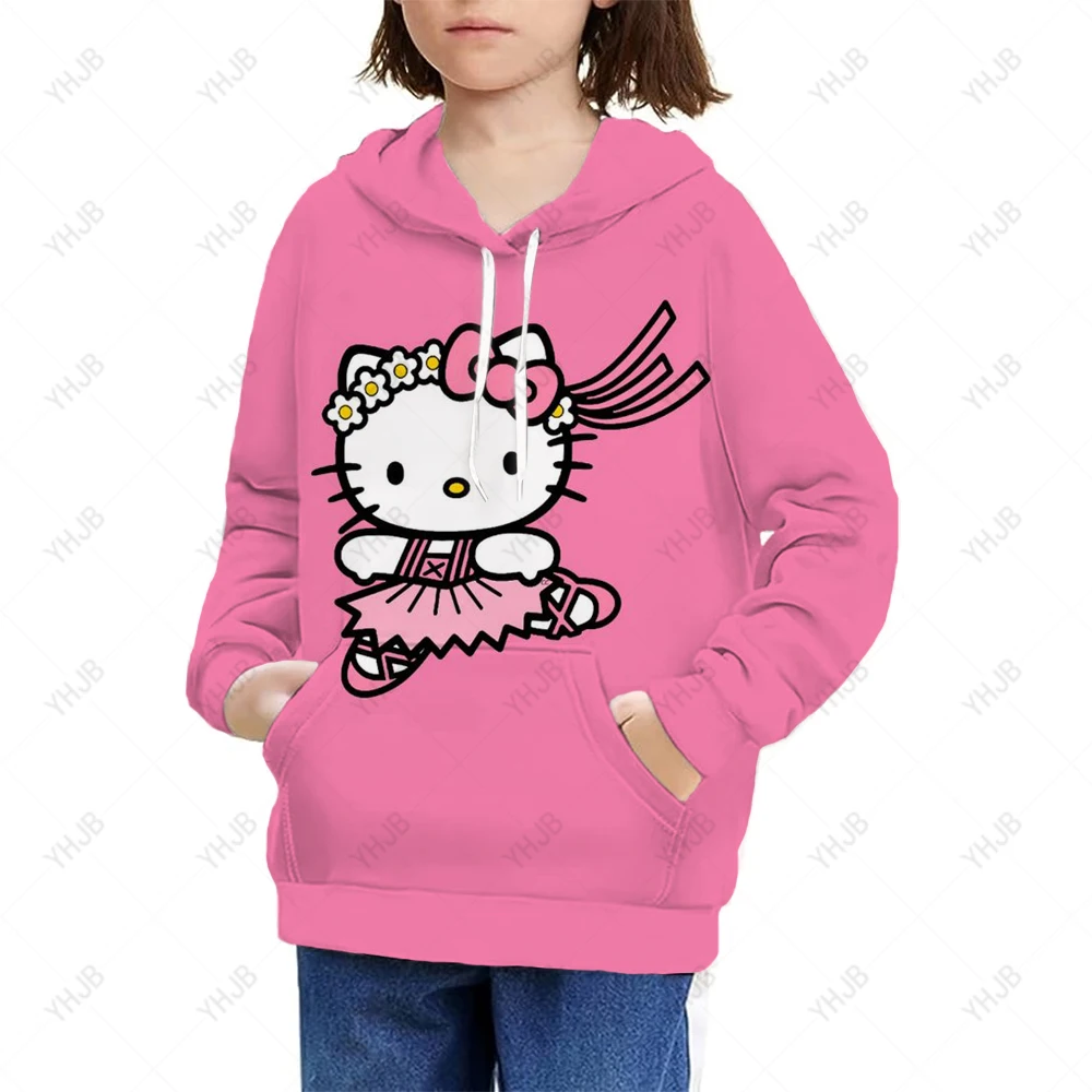 

Детская 3D одежда Hello Kitty с котом, Детский свитер с капюшоном для девочек, осенняя толстовка, свитшоты, одежда для малышей с длинным рукавом