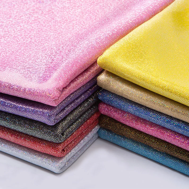 Лазерная симфоническая эластичная трикотажная ткань Luorescent, Яркая блестящая ткань для сценического свадебного декора, ткань «сделай сам» для шитья, 1/2/3 метров