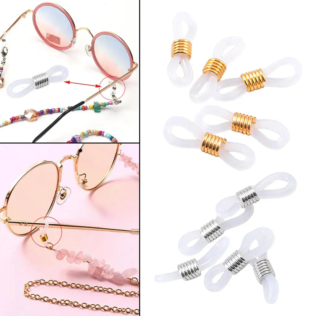 100 шт. цепочка для очков соединитель концы силиконовый ремешок держатель цепь |