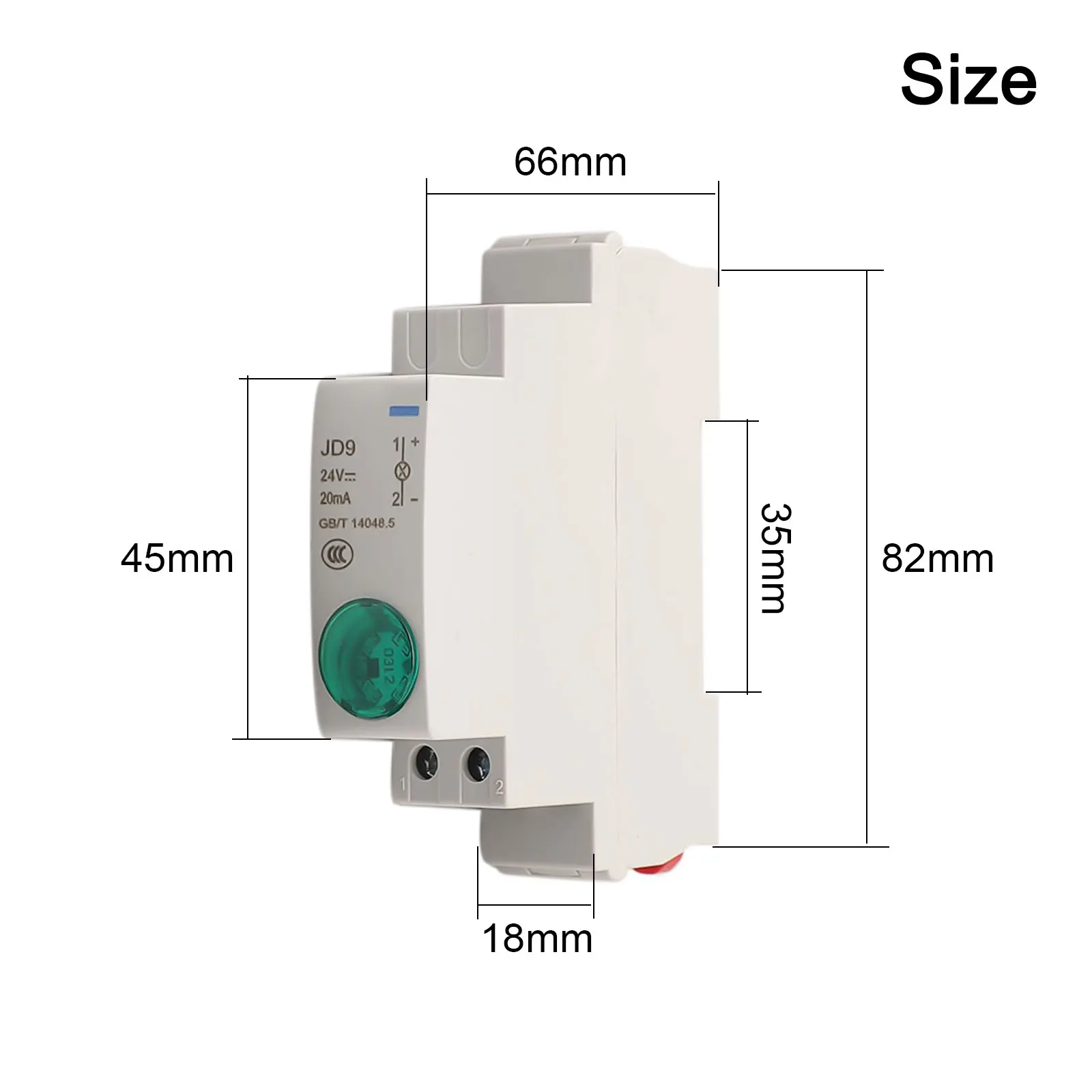 1 шт. индикаторы на Din-рейку длина 24 В 82x66x45 мм