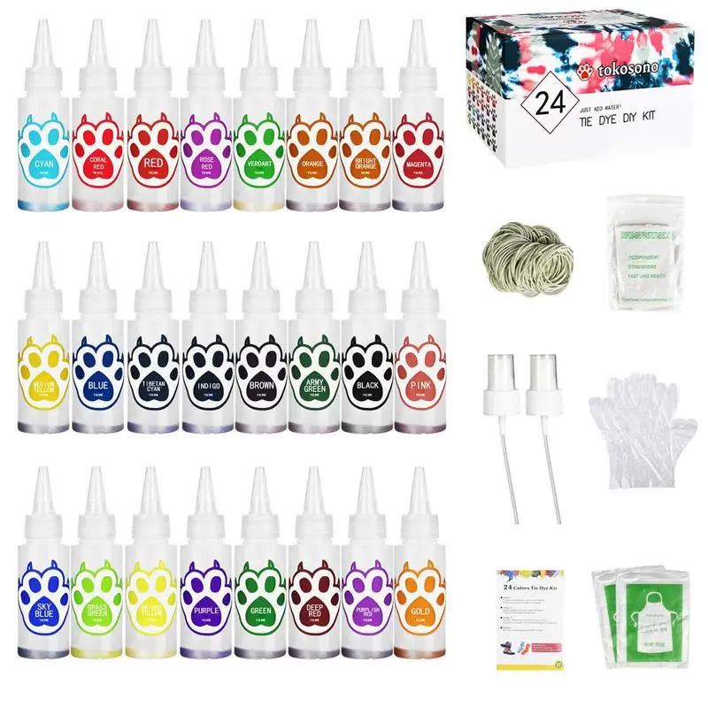

Tie Dye Kit Hand Craft DIY Pigment For Girls Boys Dye Art Great For Craft Arts Fabric Textile Party Handmade Project Party Favor