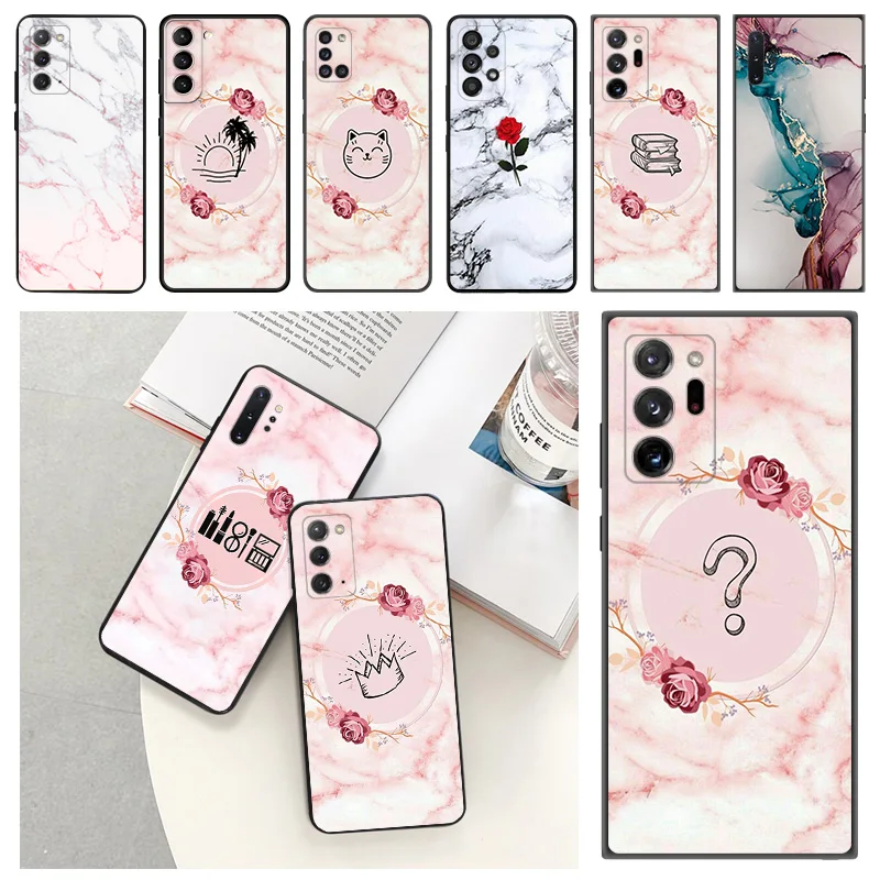 

Silicone Phone Case for Samsung M54 A24 S8 M30 M11 M21 M31 M51 M32 M12 M04 M62 M22 M52 M23 M33 M53 M13 Pink Cat Dog Marble Cover