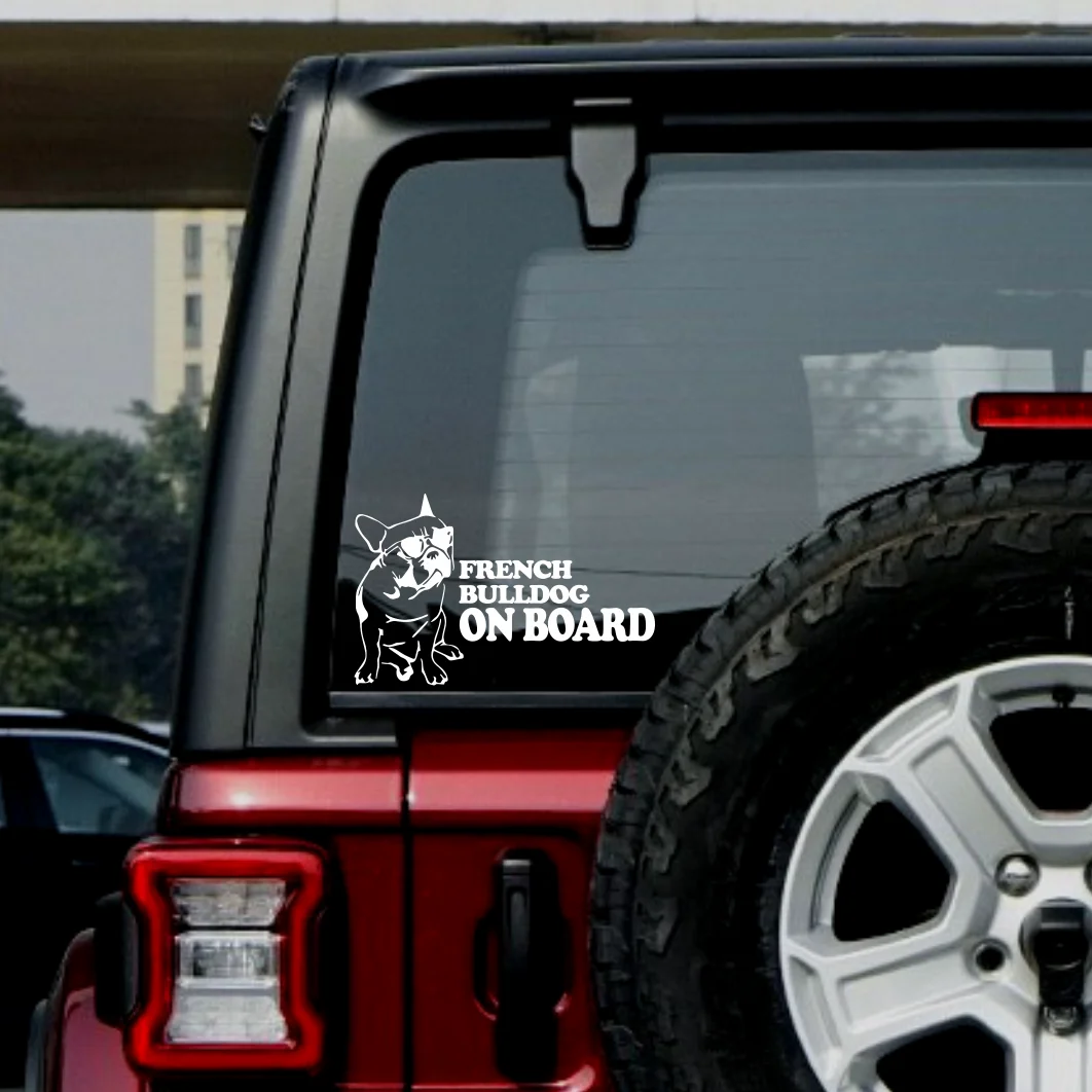 Dawasaru французский бульдог на борту забавная наклейка для автомобиля