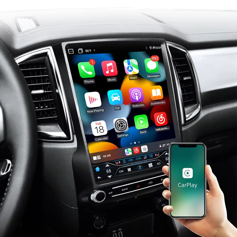 Фото Android 14 для Ford Everest Ranger 2016-2021, автомобильное радио, GPS, автомобильный мультимедийный экран, Carplay, авто Bluetooth, GPS, WIFI, стерео №5