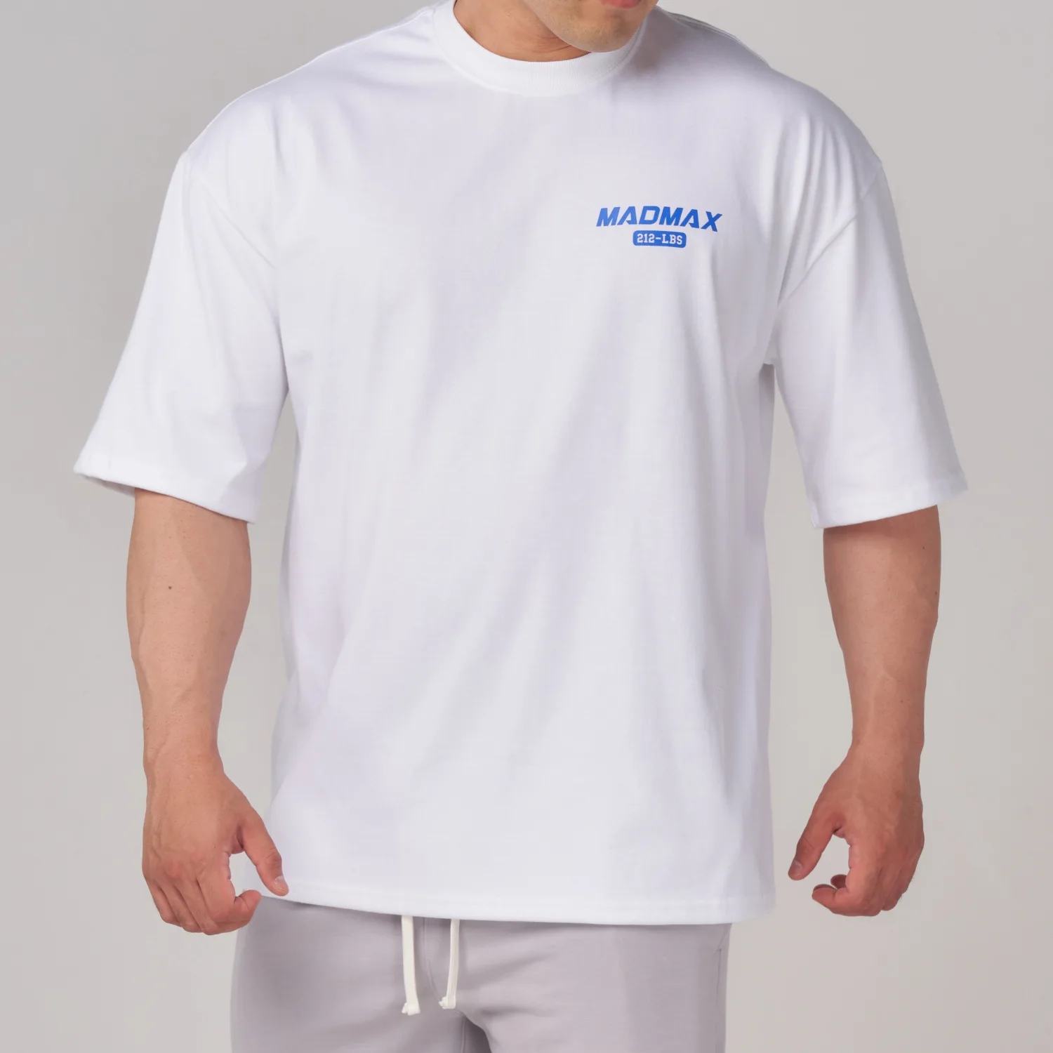 Футболка мужская оверсайз с коротким рукавом и спущенными плечами свободная