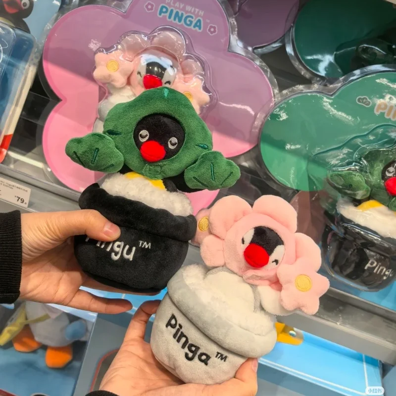 Фото Pingu Relax Blooming Series Pinga плюшевая игрушка милая исцеляющая мягкая елка цветок домашний декор стола Коллекционная фигурка милый детский подарок №1