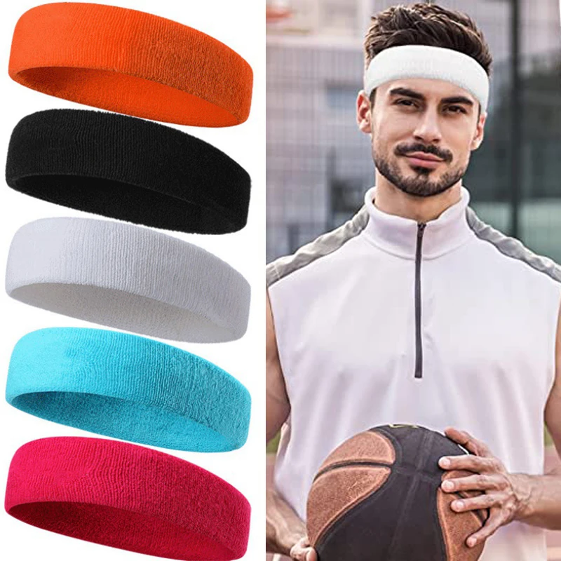 

Women Men Headband Sports Yoga Fitness Stretch Sweatband Hair Band Elasticity Towel Headband Headwear Absorb Sweat Head Band NEW