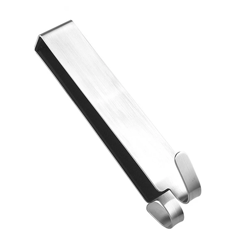 

2 Pieces Of Stainless Steel Glass Door Rear Hook Back-Mounted Nail-Free Bathroom Glass Door Double-Sided Hook