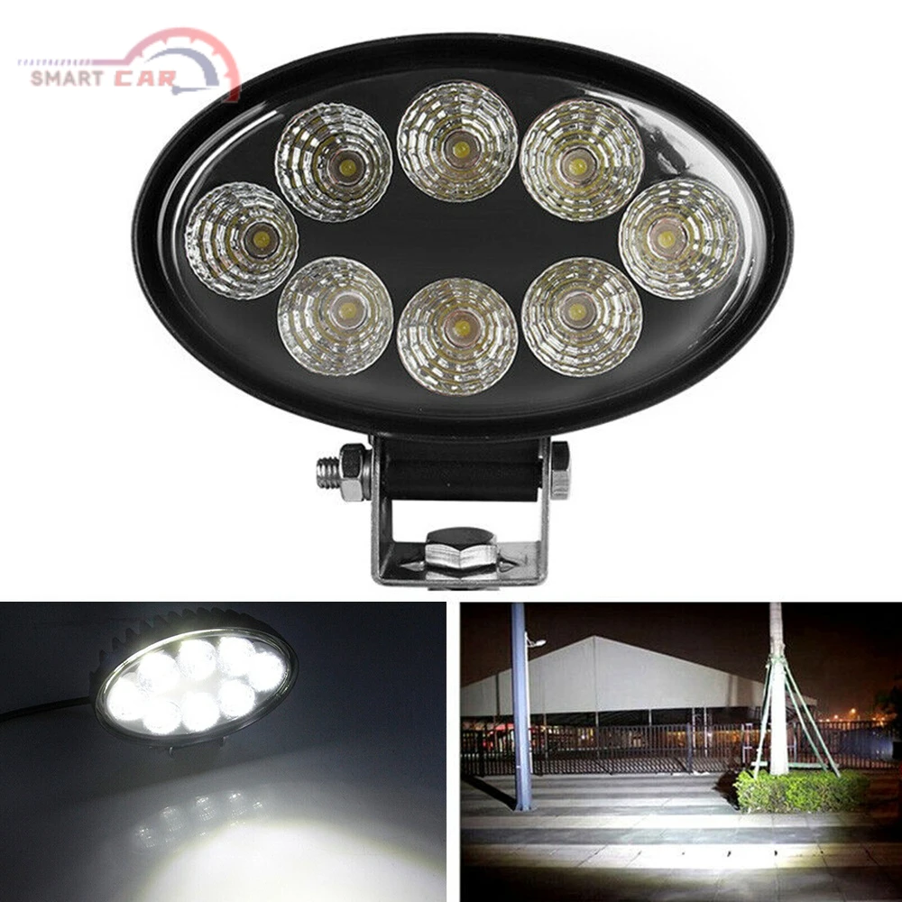

5inch 24W Oval LED Work Light Lamp Fog Light Truck OffRoad Tractor SUV ATV Flood Beam 12V 24V Super Bright Car Light