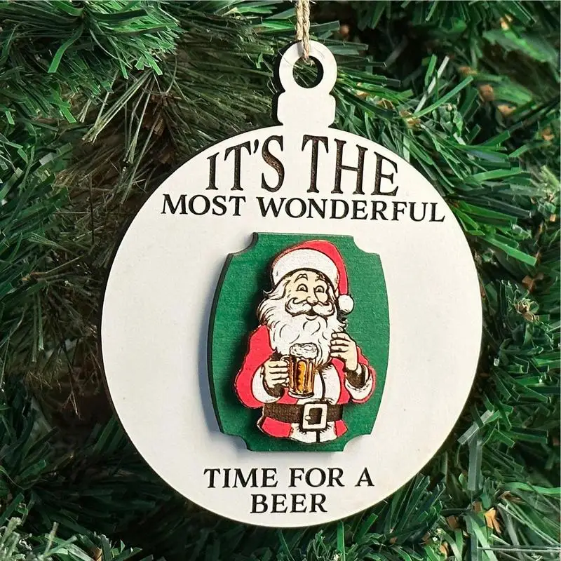 

Santa Claus Christmas Ornaments Wooden Vintage Christmas Tree Pendants Hangable Santa Tree Ornament Christmas Decor Supplies