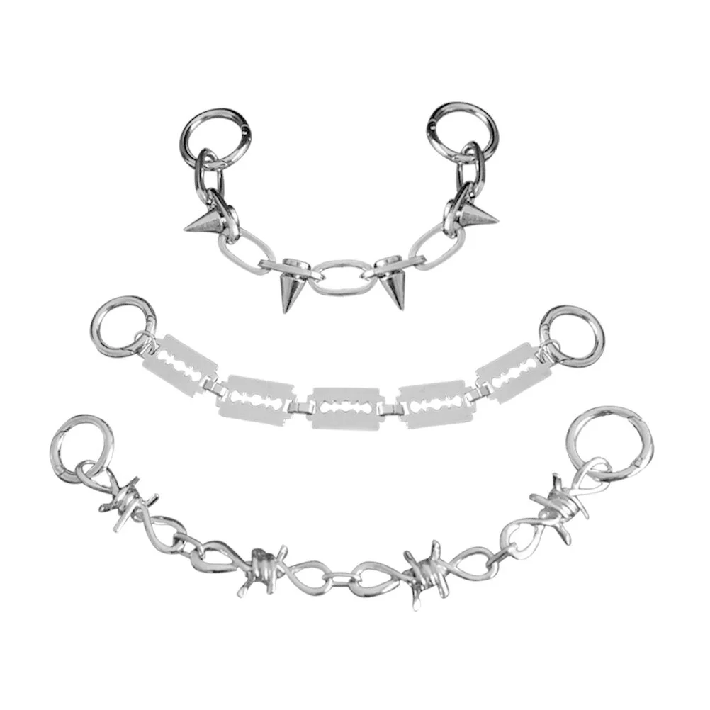 

Punk Shoe Chain Chains Shoelace Charms Shoes Boot Jewelry Decor Slipper Sandals