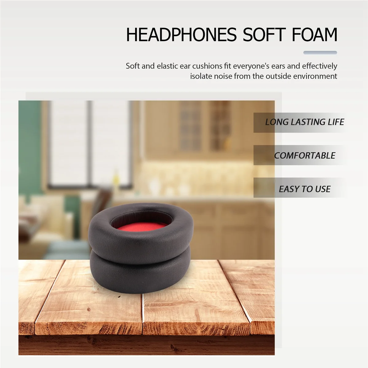 Сменные амбушюры поролоновые накладки мягкие для наушников Anker Soundcore Life Q10 / Bluetooth