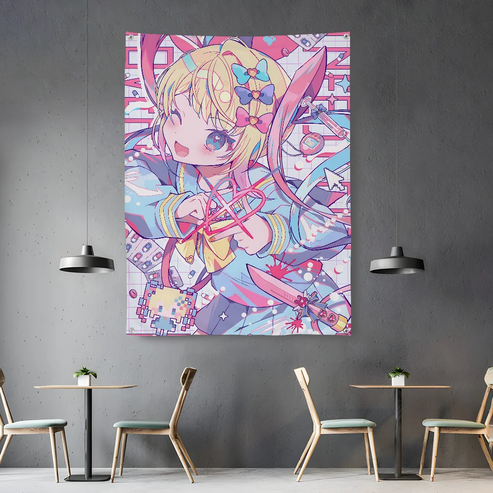 Anmie N-Needy Girl O-Overdose игровой флаг для дома и сада на открытом воздухе украшение из