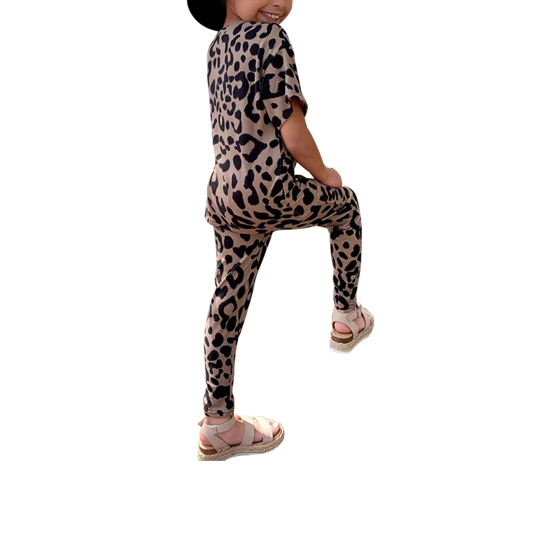 

Baby Girl Clothes Sets Summer 2022 New Fashion Infant Suits Leopard Print Style Kids Costom 1-7 Years Child Clothing