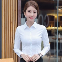 women cotton shirts white shirt women long sleeve shirts tops office lady basic shirt blouses plus size woman blouse
