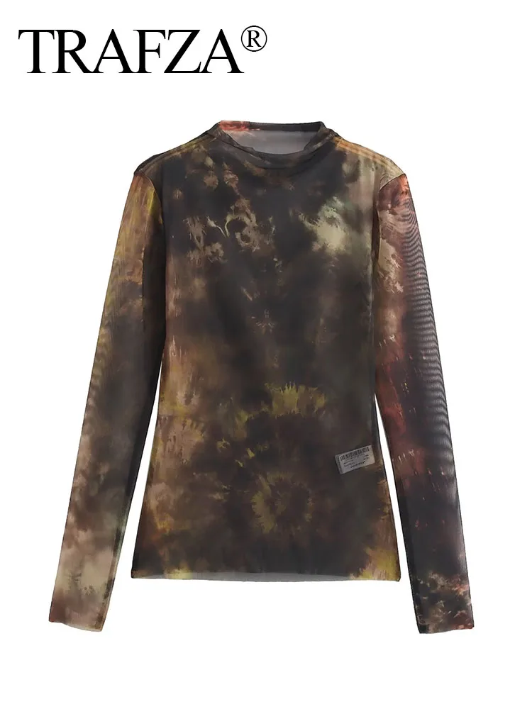 Женский топ с длинным рукавом и принтом 3 цвета