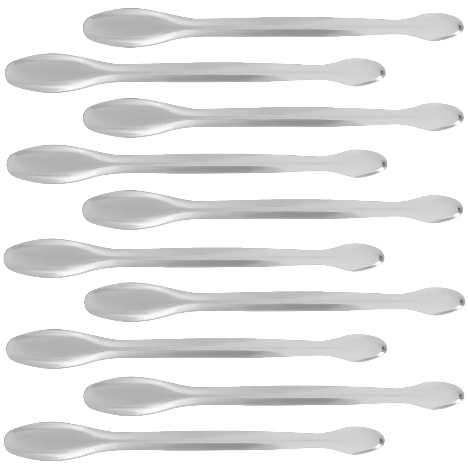 

10 Pcs Sampling Spoons Experiment Scoop Mini Medicine Double-head Laboratory Stainless Steel