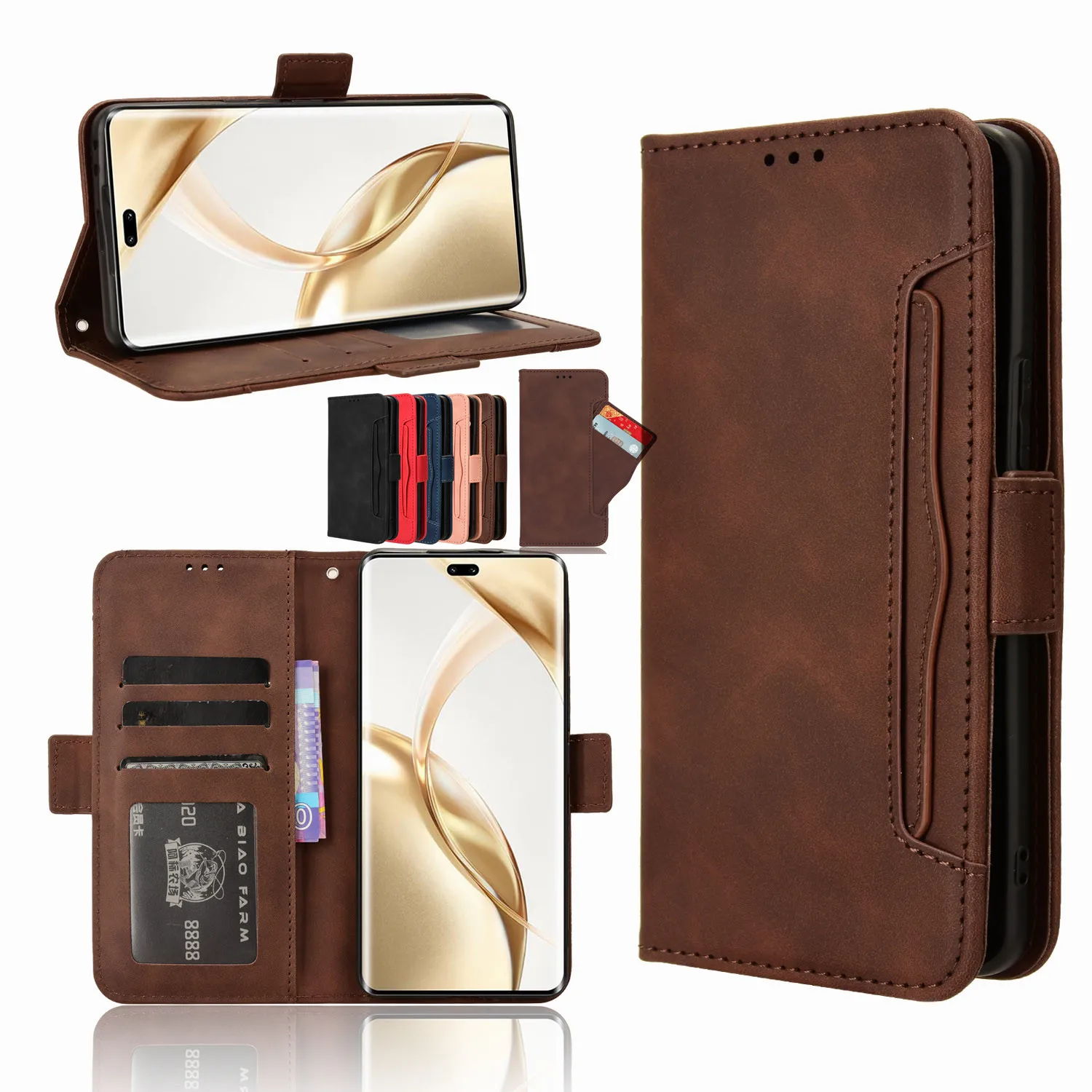 Роскошный флип-кошелек для Honor 200 Pro 90 Smart 70 Lite защитный чехол кошелек слот карт