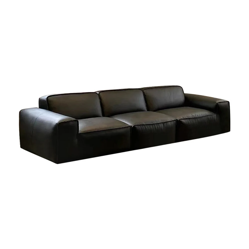 

Black Sofa Household Furniture Living Room Applicable Sponge Filling Solid Wood Material Small Apartment