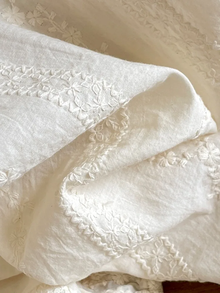 Топ из хлопка и льна с коротким рукавом Женская модная рубашка в западном стиле