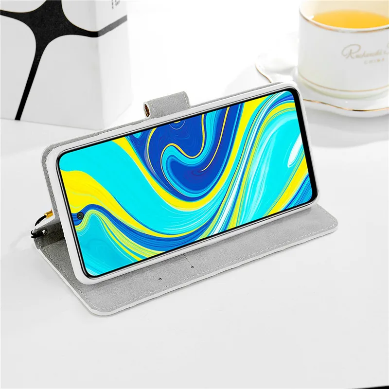 Блестящий кожаный кошелек для Redmi Note 10s 10 9 8 Pro 8t 9t 7a 8a 6a Ремешок с откидной крышкой