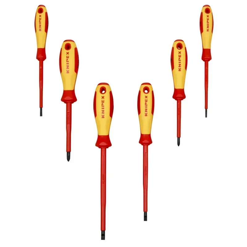KNIPEX 00 20 12 V01 1000 В Набор изолированных отверток с тестом VDE 4 шт. Винты шлицем 2