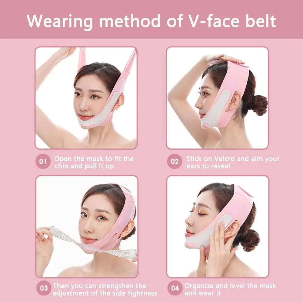 Ремешок для похудения лица уменьшает двойное подбородок против морщин повязки