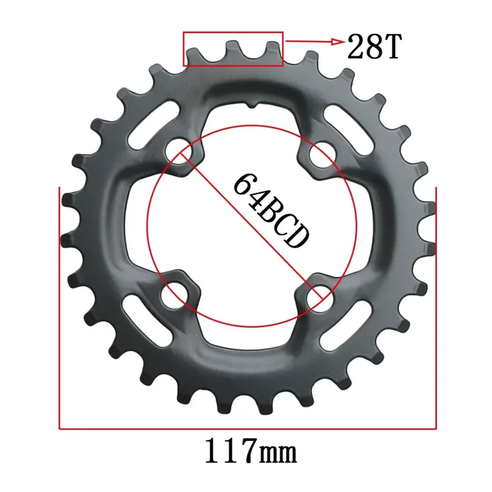 POTEAX 104BCD Велосипедная круглая узкая широкая звездочка MTB Горный велосипед 26T 28T 36T