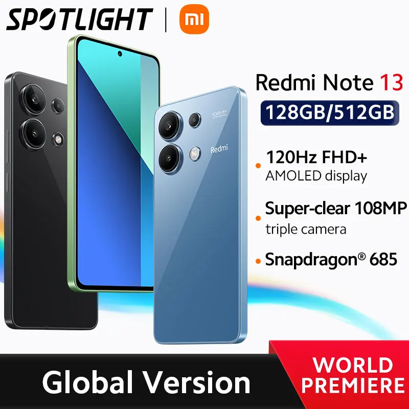 Смартфон Xiaomi Redmi Note 13, 8/128ГБ, 8/256ГБ, global - В корзинах у всех - бестселлеры
