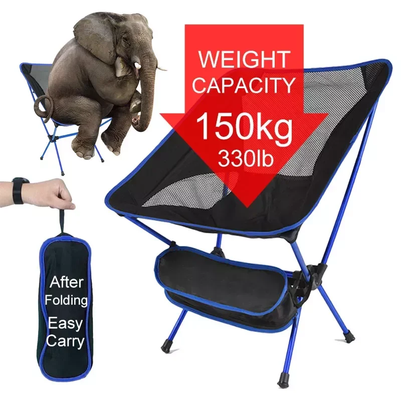 

Ultralight Folding Chair Portable Outdoor Tools Camping Fishing BBQ Hiking Chair Superhard High Load Beach Seat 야외 접이식 의자