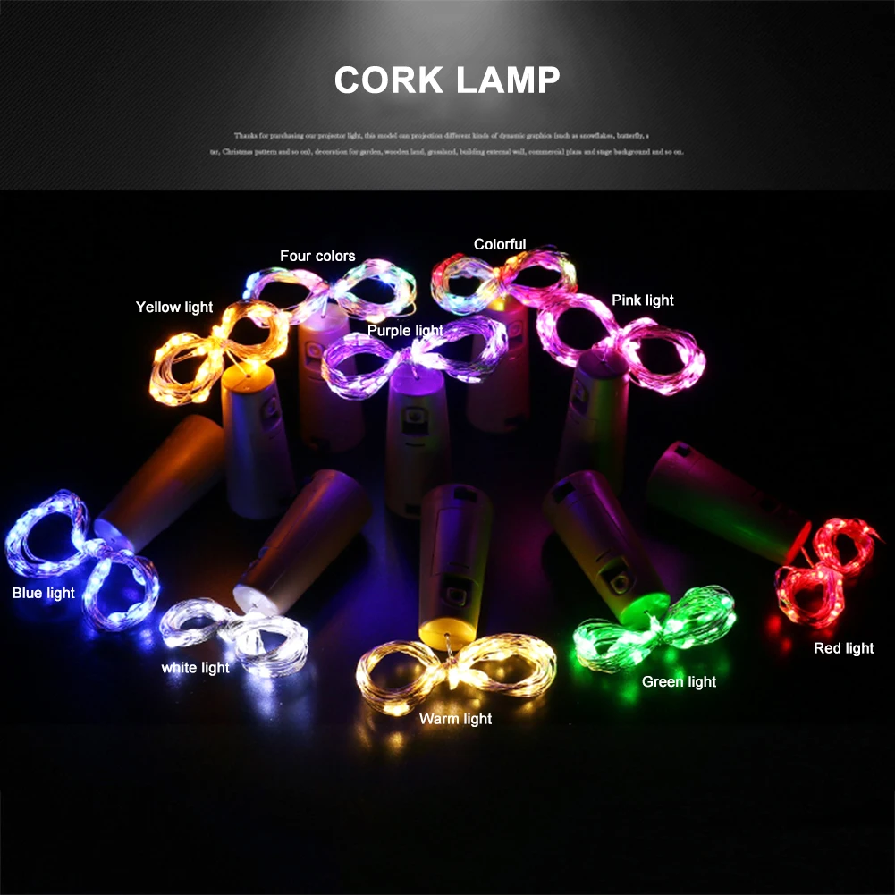 

Wine Bottle String Lights Cork Shaped Long Life Energy Saving Hanging Cage Lampshade Ceiling Light for Wedding Decor