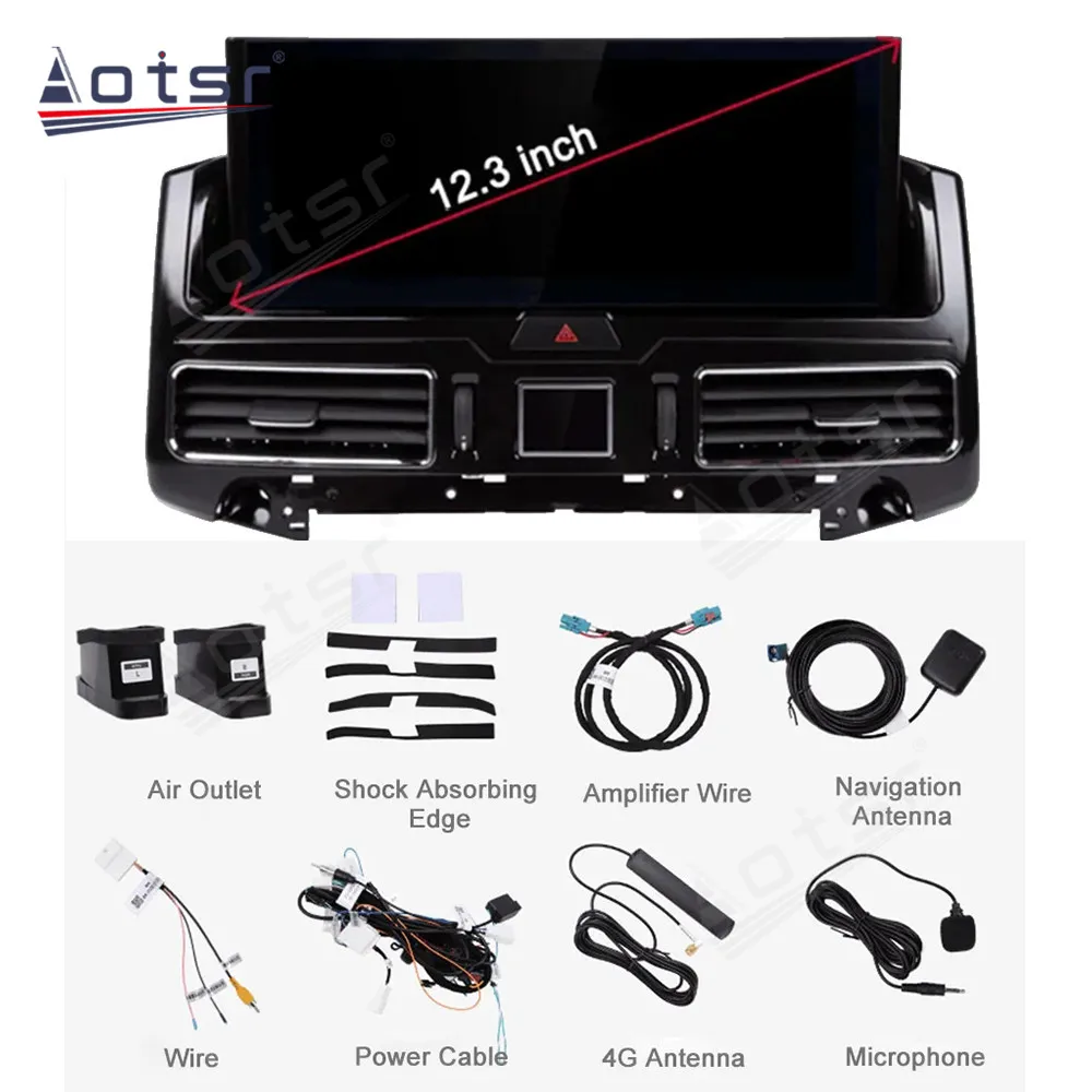 8-ядерный мультимедийный плеер с GPS навигацией 12 3 дюймов для Toyota Land Cruiser LC200 2008-2020 VX