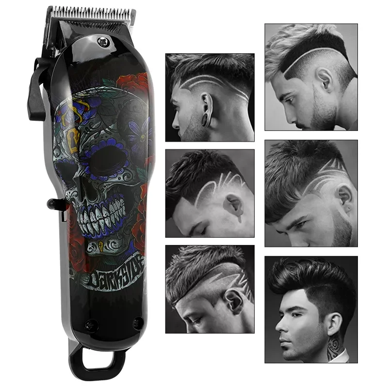 

Wireless Salon Hair Clipper Professional Hair Trimmer Men Electric Powerful Motor Barber Hair Cutting Machine Lithium Battery